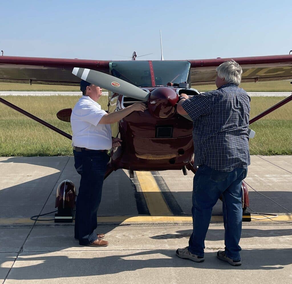 Stintson being inspected